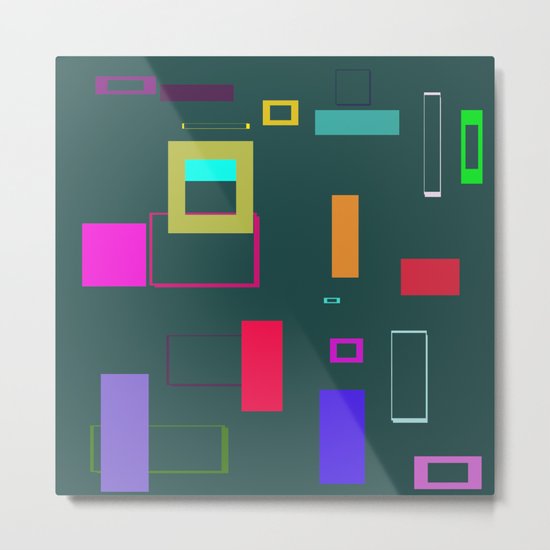 Squares and Rectangles Metal Print