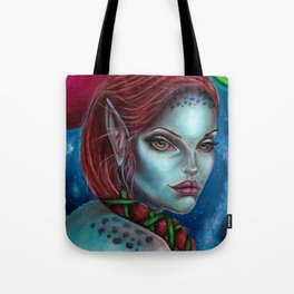 Apocolpyse Alien Girl Fantasy Art by Laurie Leigh Tote Bag