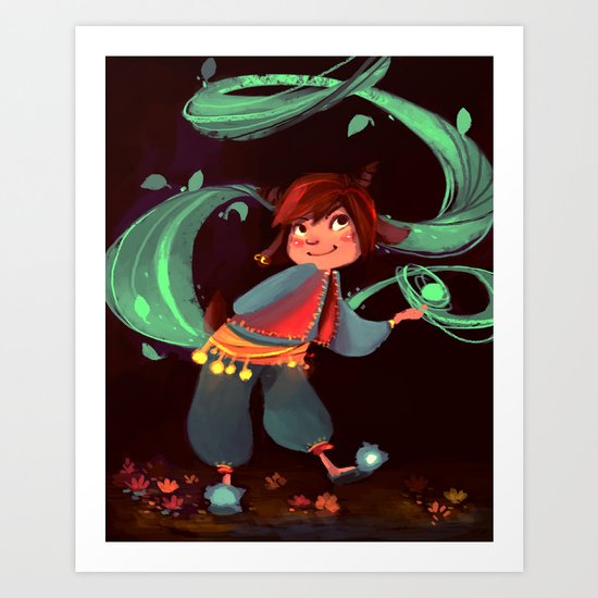 Little magic in the woods Art Print