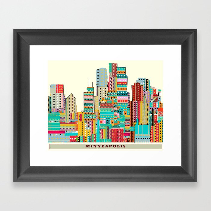 Minneapolis city  Framed Art Print