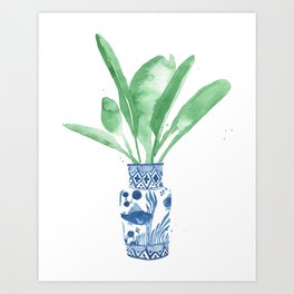 Ginger Jar + Bird of Paradise Art Print