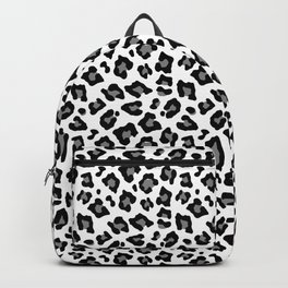 Black and White Leopard Spots Animal Print Backpack | Animalprint, Blackwhitespots, Leopardspots, Animalfur, Black, Pattern, Graphicdesign, Blackanimalprint, Leopard, Animalspots 