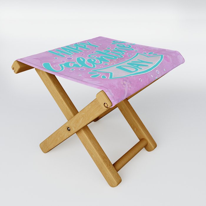 Happy Valentines Day Gift Art Folding Stool