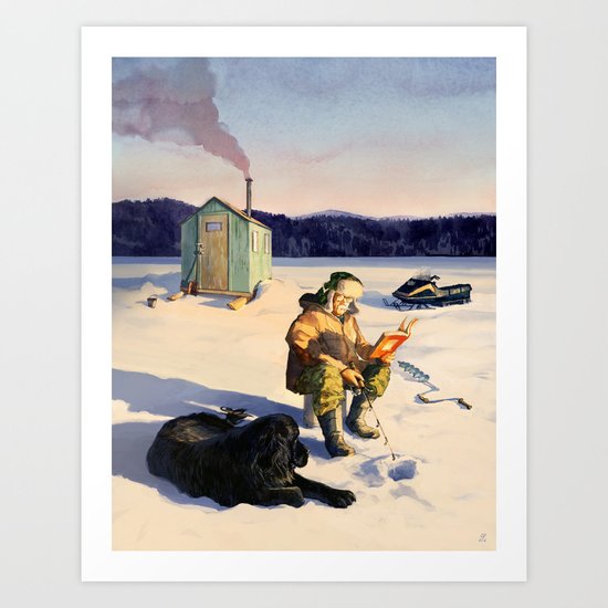Hard Water Paperback Art Print