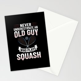 Squash Sport Game Ball Racket Court Player Stationery Card