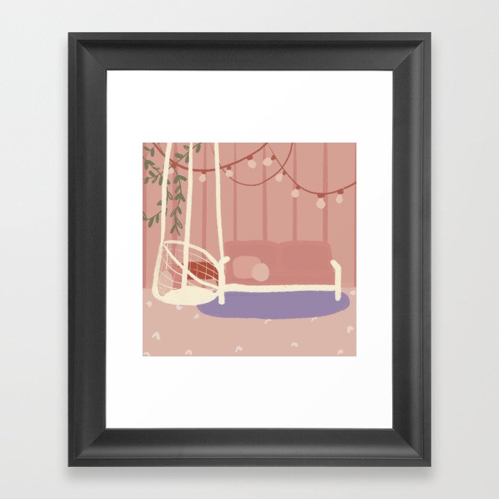 Art Print | Pink Balcony | Liefs Anoes Framed Art Print