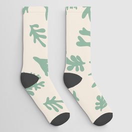 Matisse seaweed Surf Socks | Mid Century, Cuts, Shapes, Nature, Pattern, Collage, Abstract, Digital, Paper, Plants 
