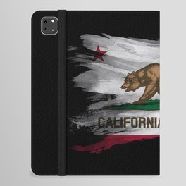 California state flag brush stroke, California flag background iPad Folio Case
