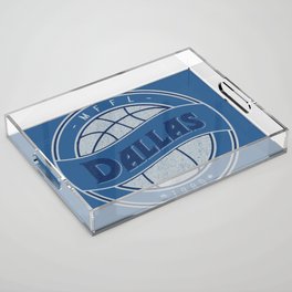 Dallas MFFL basketball royal blue vintage logo Acrylic Tray