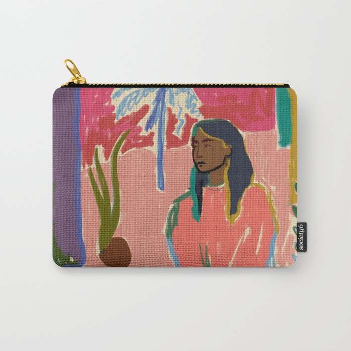 WOMAN WITH FRUIT Carry-All Pouch