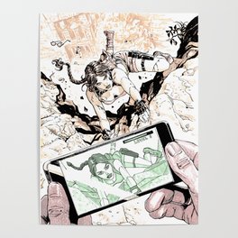 Tomb raider fan art comics style Poster