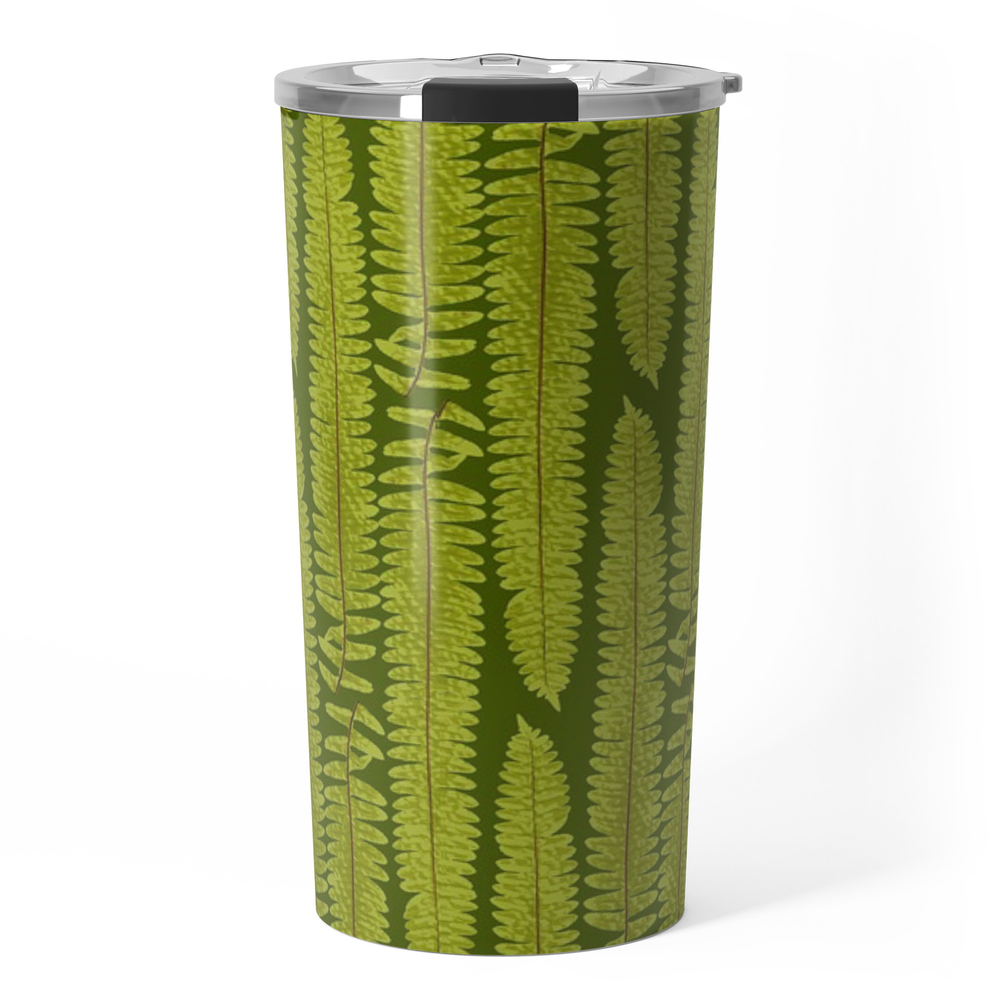 Green Tropical Leaf Home Decor Accessories Travel Mug By Simoneconnection Shefinds