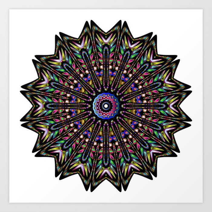 Cube Geometric Isometric Shape 90s 80s 70s 60s 50s Hippy Retro Shapes Abstract Chromati Art Print By Suitman5