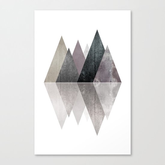 Modern Scandinavian Mountain Canvas Print
