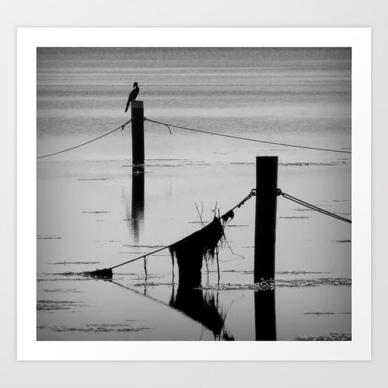 Lake Silhouettes Art Print