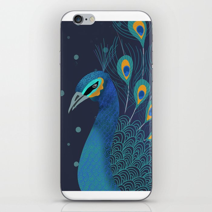 Midnight Peacock iPhone Skin
