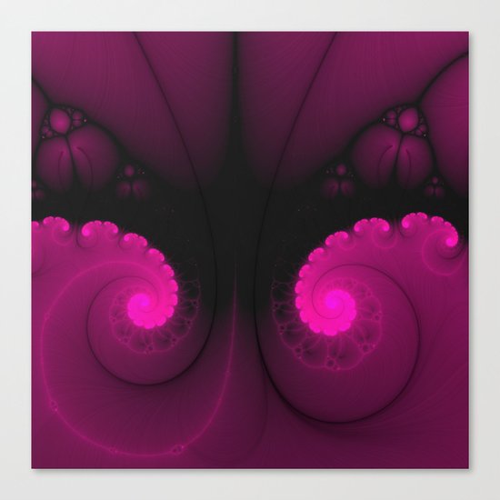 Pink and Black 1 Canvas Print