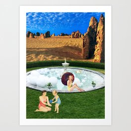 Desert Fountain Art Print