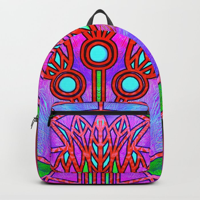 Stained Glass Spray in Pink and Green Backpack
