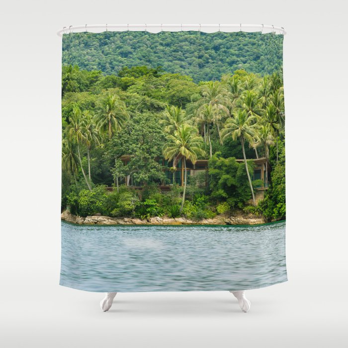 House in a Island Shower Curtain