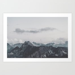 Calm Mountain Landscape  Art Print