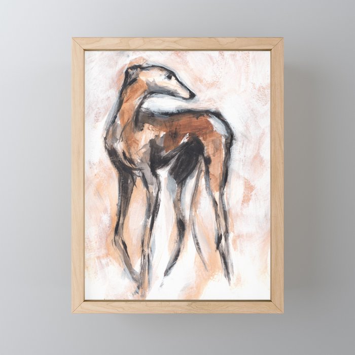 Greyhound Framed Mini Art Print