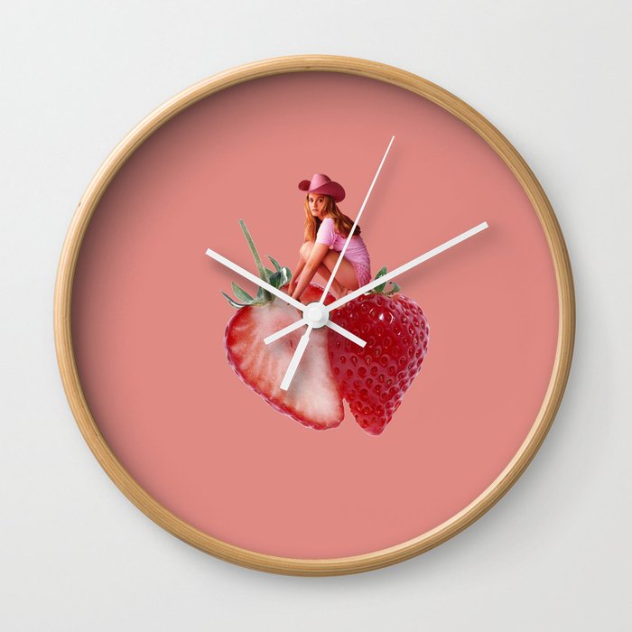 strawberry sweetheart Wall Clock