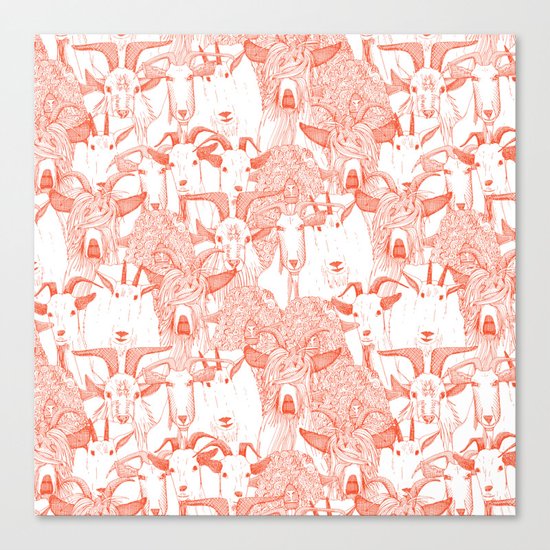 just goats flame orange Canvas Print