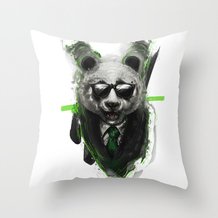 Classy Panda Throw Pillow