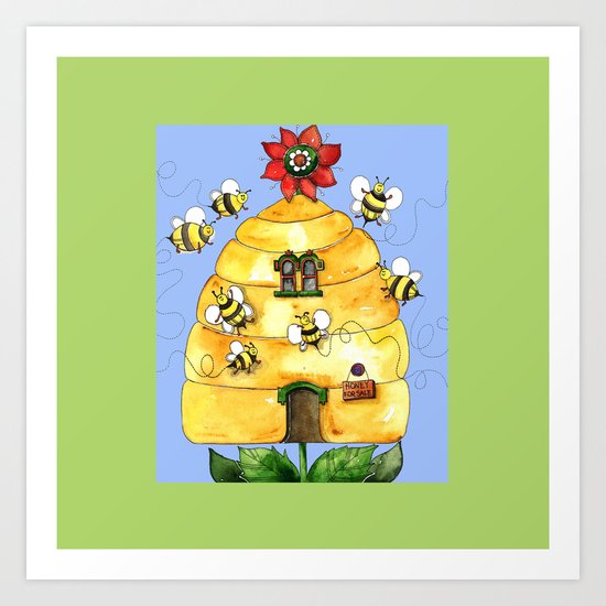 Busy Bees Art Print