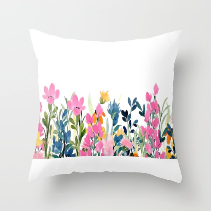 Floral Small Flowers  Throw Pillow