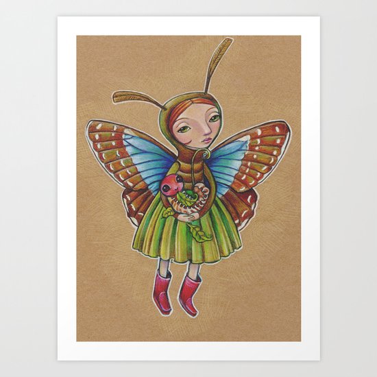Butterfly Girl Art Print