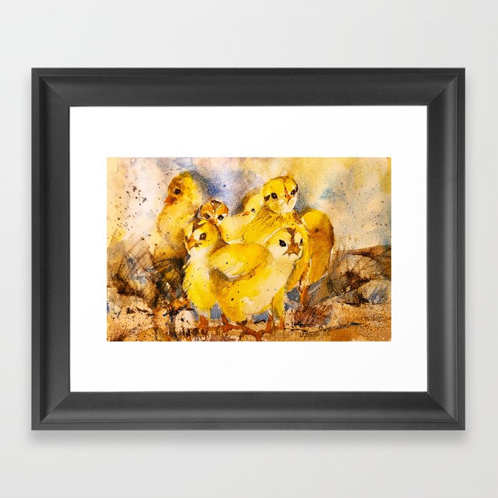 Hand Painted and Drawn Framed Art Print