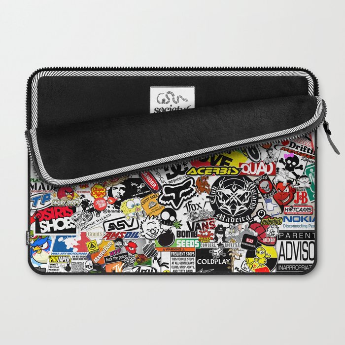 Sticker Bomb Laptop Sleeve by Soph Society6
