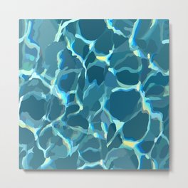 Still Waters Run Deep (repeating water pattern) Metal Print | Pisces, Pool, Tide, Vsco, Boat, Abstract, Dive, Relax, Drawing, Water 