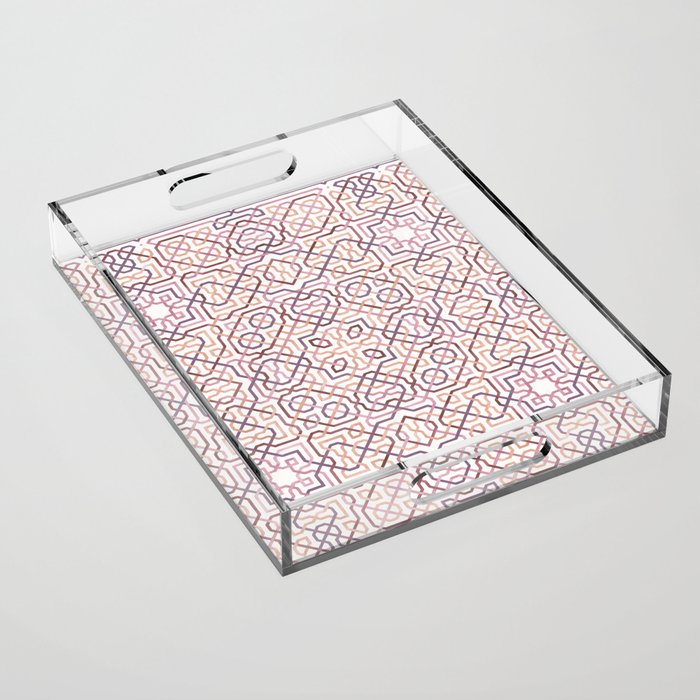 Pink lines Acrylic Tray
