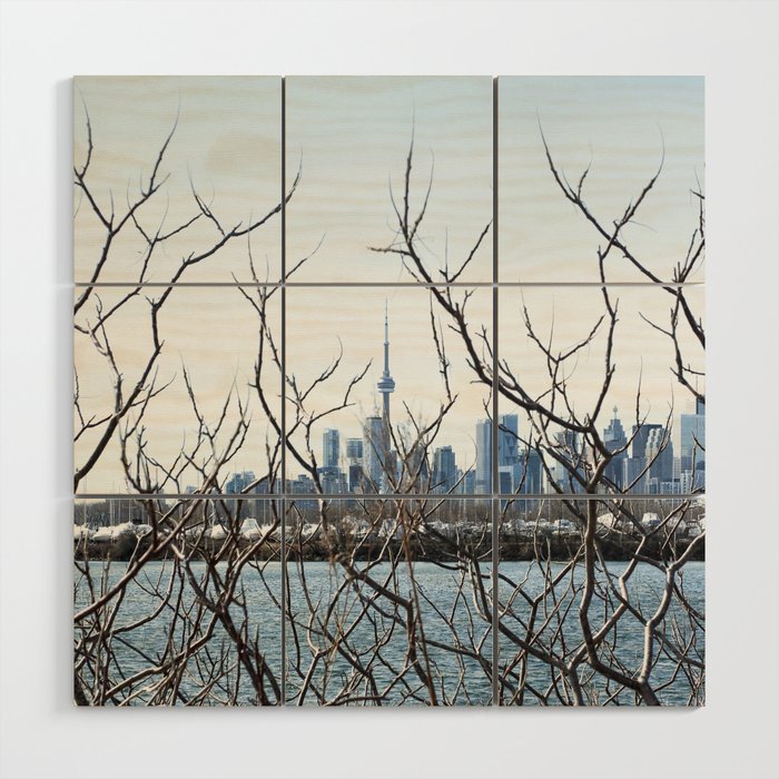 The Toronto Skyline from Tommy Thompson Park on March 20th, 2022. IV Wood Wall Art