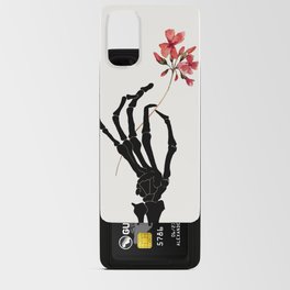 Skeleton Hand with Flower Android Card Case