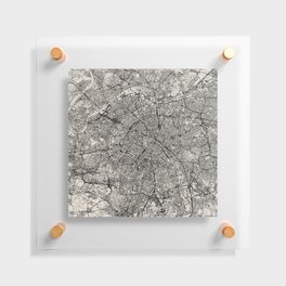Paris Map - Black&White City Maps Floating Acrylic Print
