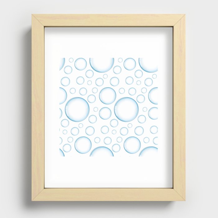 Pattern with Bubbles Recessed Framed Print