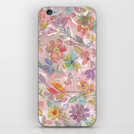 Light Pink Floral Watercolor iPhone Skin