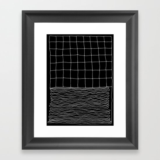 Hand Drawn Grid Framed Art Print