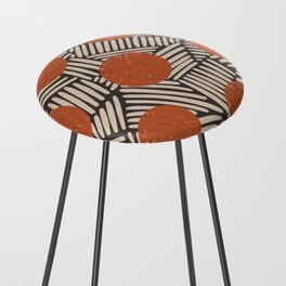 Neutral Abstract Pattern #1 Counter Stool