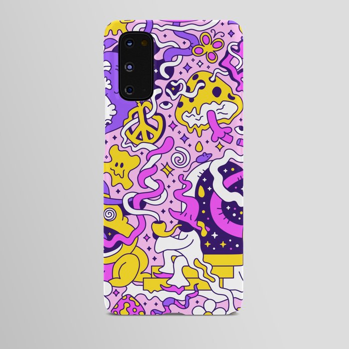 Colorful Funky 90s Smiley Trip Sketch Doodle Android Case