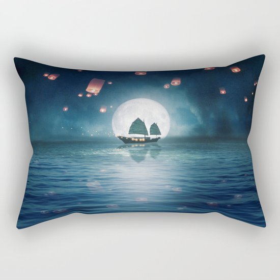 Travel through the Lights Rectangular Pillow