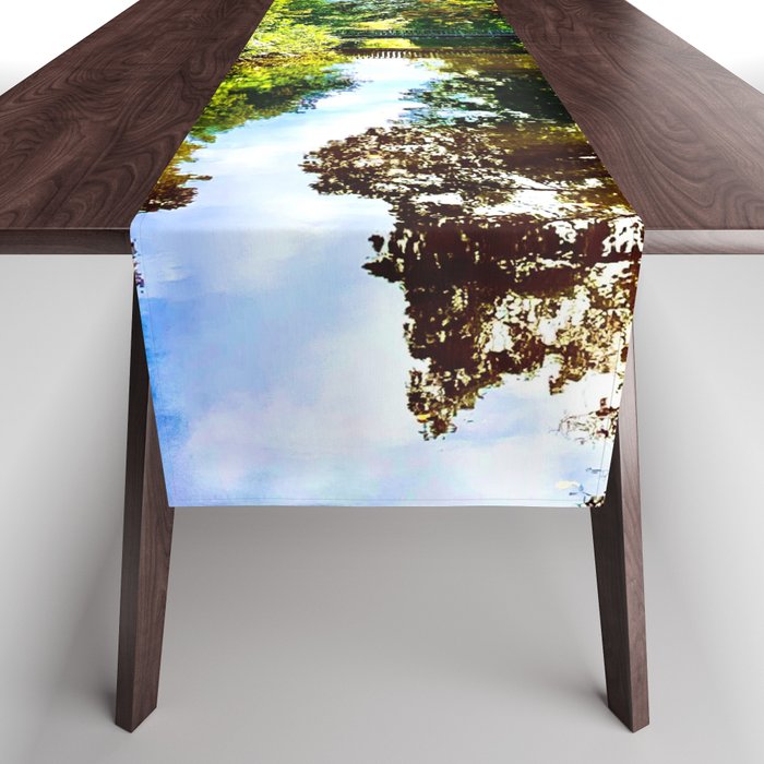 River from a Bridge Table Runner