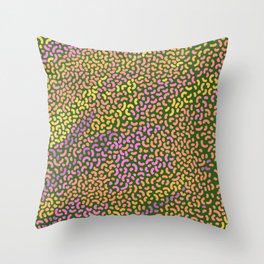 Abstract Wildflowers Punch Throw Pillow