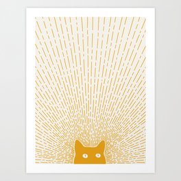 Cat Landscape 96: Good Meowning Art Print