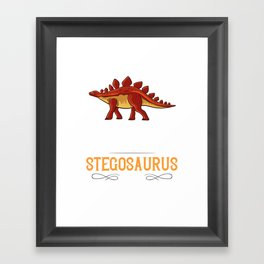 Stegosaurus Dinosaur Fossil Skull Skeleton Framed Art Print