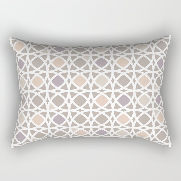 Delicate geometric pattern in beige Rectangular Pillow